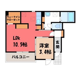 結城駅 徒歩6分 1階の物件間取画像